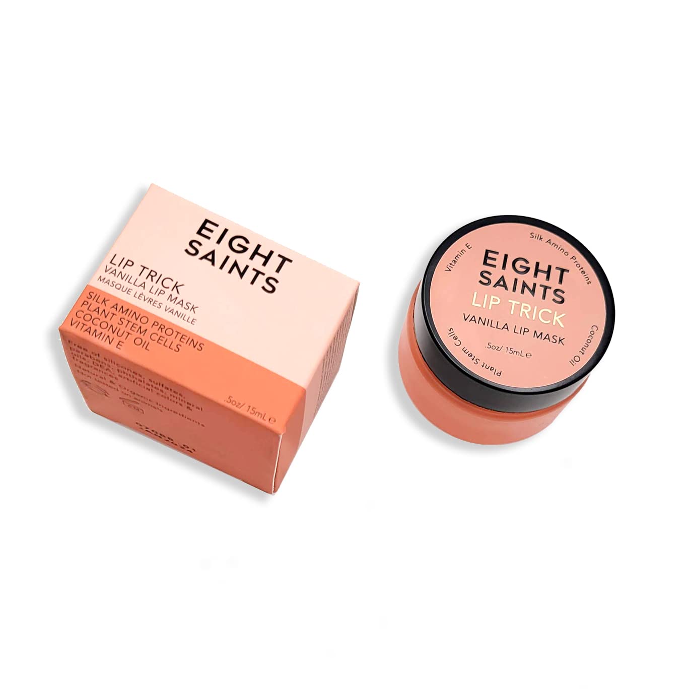 Eight Saints Lip Trick Vanilla Lip Mask, Natural and Organic Lip Gloss Treatment for Full, Soft Lips, Plumping, Hydrating, and Wrinkles, 0.5 Ounces Beauty & Personal Care Eight Saints