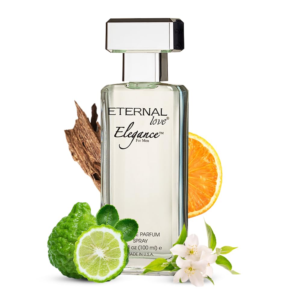 Eternal Love Elegance for Men - Long Lasting Eau de Parfum Spray - Clean Masculine Floral Aquatic Fragrance with Jasmine & Musk - Summer Scent - 3.4oz Beauty & Personal Care Eternal Love