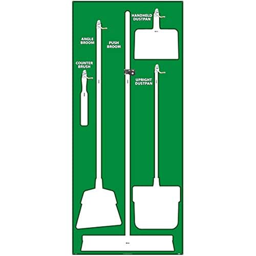 NMC SB104AL 5S Janitorial Shadow Board, Green/White, 68"X30", Heavy-DutyAluminum (Tools Sold Separately) Beauty & Personal Care NMC