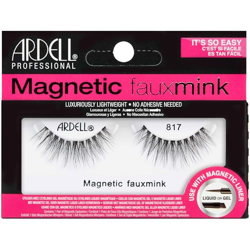 Ardell Magnetic Eyelashes Faux Mink False Eyelashes 817 - No Glue Needed Lashes Magnetic Lashes with Natural Look Wispy Volume, 1 Pack Beauty & Personal Care Ardell