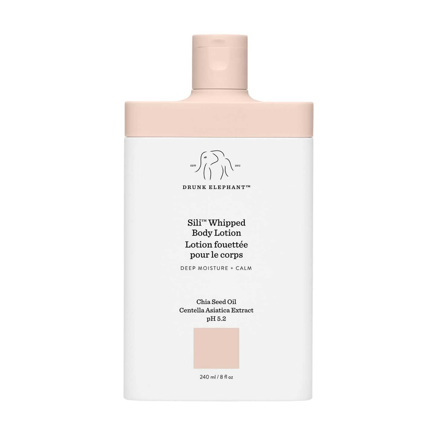 Drunk Elephant Sili Whipped Body Lotion - 240 ml/8 fl oz - Rich Daily Moisturizing Lotion - Clean Clinical Skincare - Cruelty-Free - Free of Essential Beauty & Personal Care Drunk Elephant