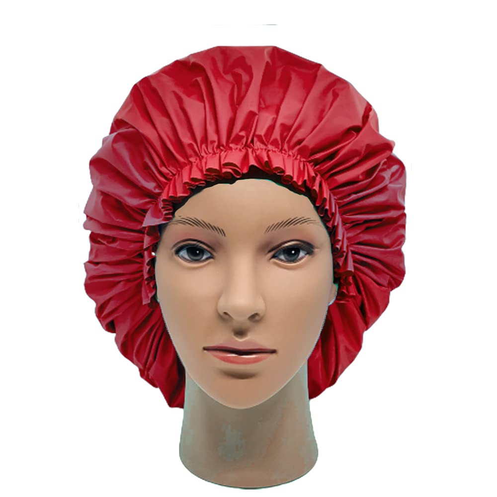 ELEBOX Premium Collection Super Jumbo Shower Cap Red Beauty & Personal Care ELEBOX