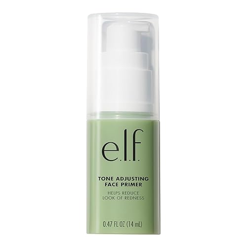e.l.f. Tone Adjusting Face Primer, Makeup Primer For Neutralizing Uneven Skin Tones & Redness, Grips Makeup To Last, Vegan & Cruelty-free, Small Beauty & Personal Care e.l.f.