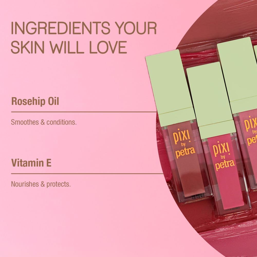 Pixi Beauty MatteLast Liquid Lip | Long-Wearing Matte Lip Color with Rosehip Oil | Hydrating & Comfortable | Precision PixiPetal Applicator | Fresh Beauty & Personal Care Pixi