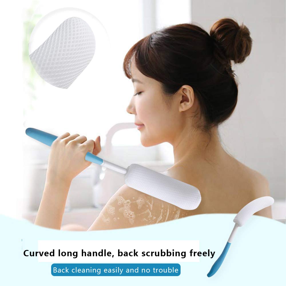 MagiDeal Vinyl Quote Me Long Anti-Slip Curve Handled Bath Body Brush, Easy Reach for Seniors, Suitable for Elderly/Pregnant Aid Bathing & Shower Beauty and Personal Care VANSUN