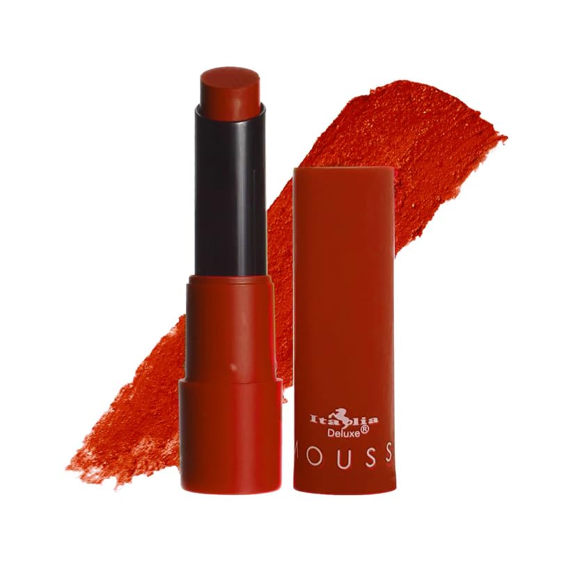 Italia Deluxe Mousse Matte Lipstick, 39 - Brick, Red Beauty & Personal Care Italia Deluxe