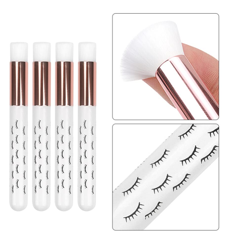 Lash Shampoo brushes Cosmetic Brushes Peel Off Blackhead Brush Remover Tool Nose Cleaning Washing Brush Lash Cleanser Soft Brushes (ROSE GOLD WHITE) Beauty & Personal Care LS Keenon