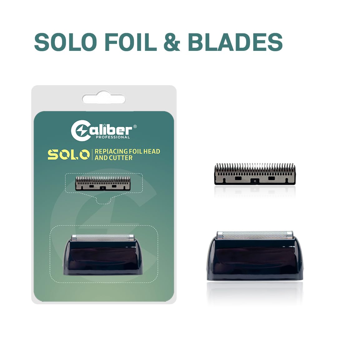 Caliber SOLO Ultra-Thin Blade Mesh Replacement Foil and Cutter, Nickel Blades, Magnetic Attachment Beauty and Personal Care Caliber Pro