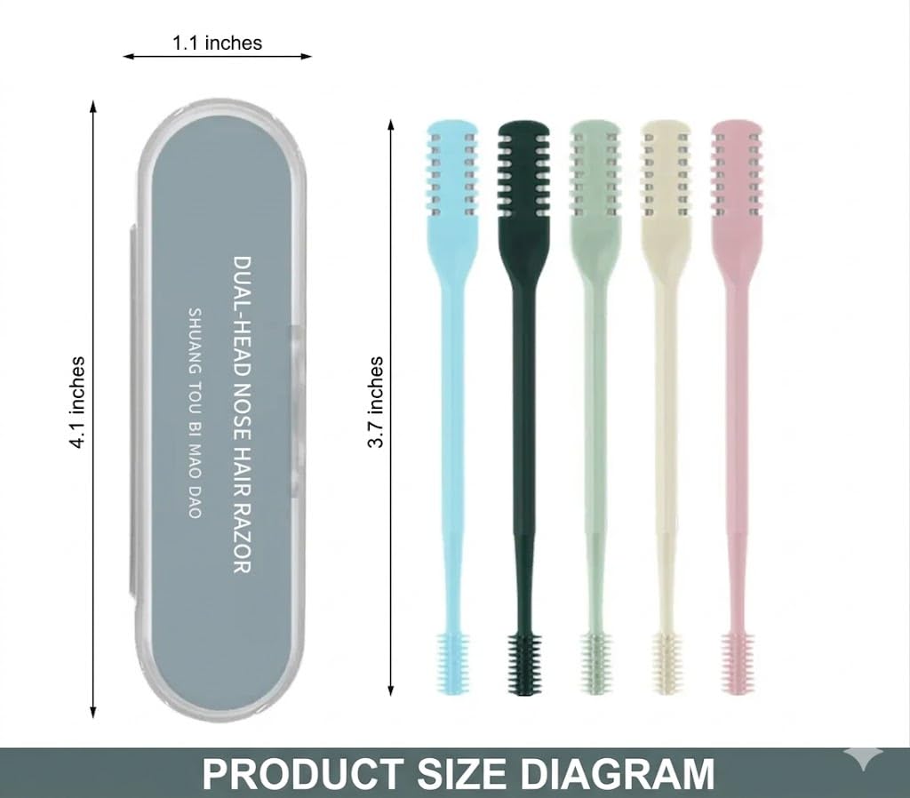 ZVLINMVAM 2pcsManual Nose Hair Trimmer for Men, Premium Stainless Steel Nasal Hair Cutter, Painless Ear and Nose Hair Trimmer, No Pulling Nose Hair Beauty and Personal Care ZVLINMVAM