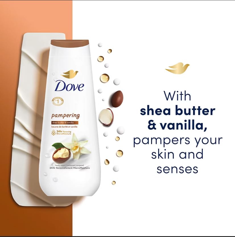 Dove Pampering Body Wash, Shea Butter & Vanilla, 23 FL OZ Beauty & Personal Care Dove