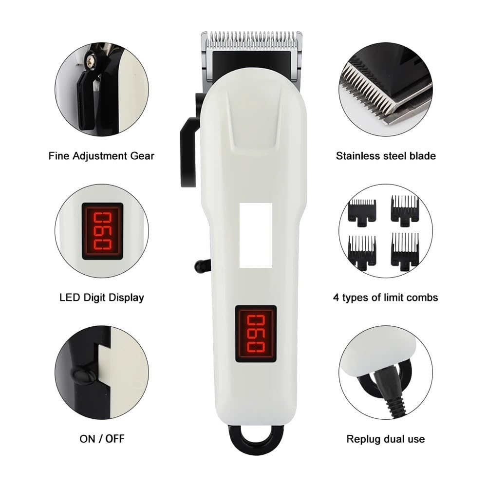 EWKYLSEM Hair Cutter Rechargeable Men's 3-Piece Oil Head Electric Trimmer Suitable for Home use Shaved Hair Salon(3-Set) Beauty and Personal Care EWKYLSEM