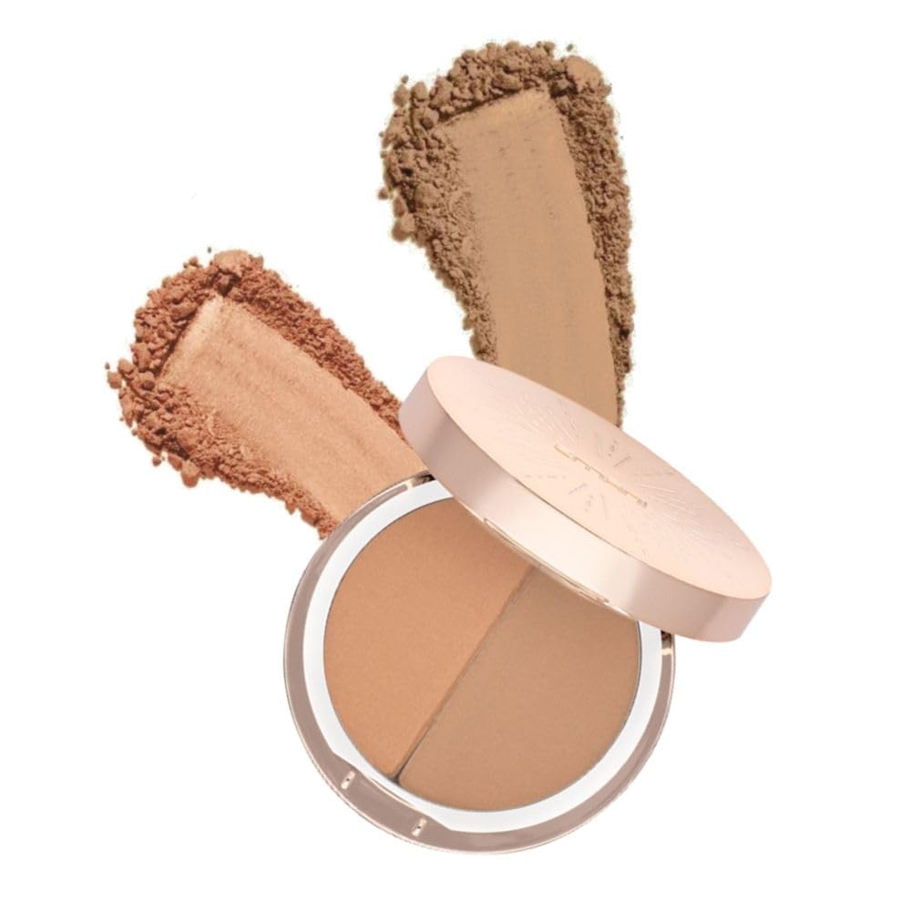 Emani Blush & Bronzer - Natural Mineral Pressed Bronzer for Face - Radiant Skin Blush for Sun Kissed Glow, All Skin Types including Sensitive Skin Beauty & Personal Care Emani