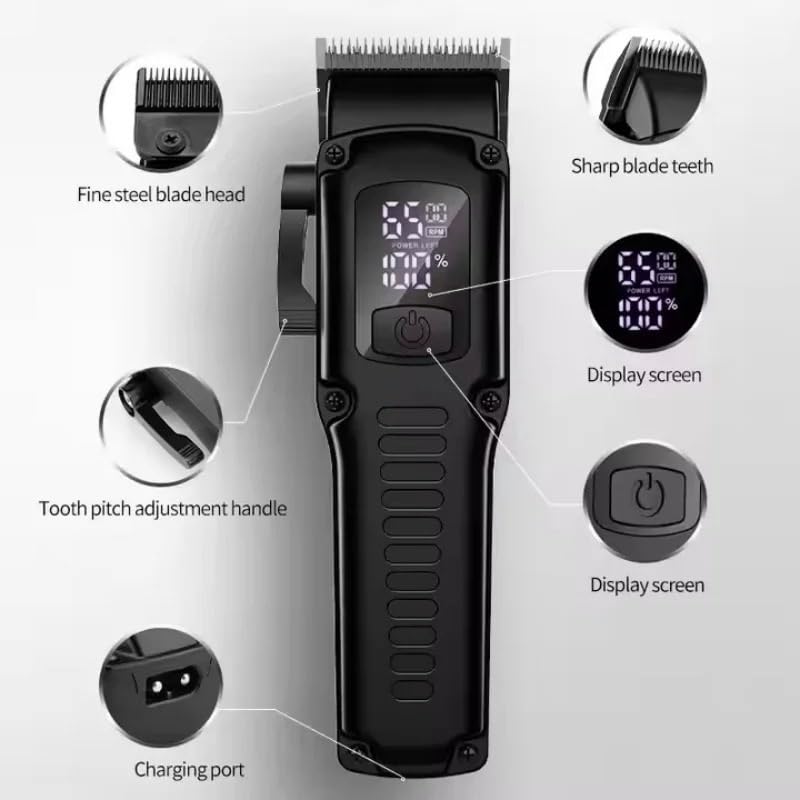 GLESVOWIO Mens Hair Clippers 3PCS Professional Men's Grooming Kit Clipper Trimmer Foil Shaver Set Barber Shop for Home(Yellow) Beauty and Personal Care GLESVOWIO
