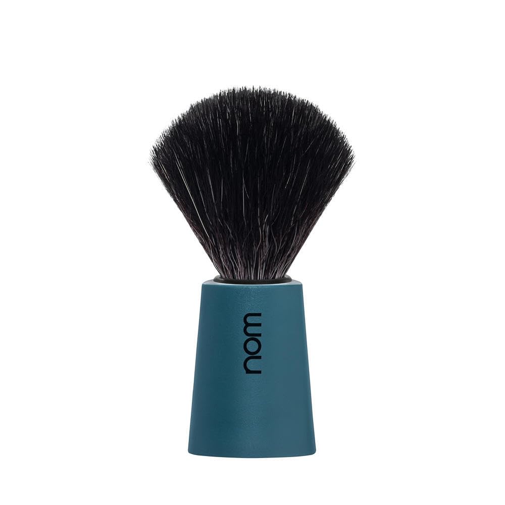 NOM Carl Shaving Brush - Vegan Shave Brush for Shaving soaps and creams - sustainable eco-friendly and reusable - Exfoliating Shaving Brush - Petrol Beauty and Personal Care MÜHLE
