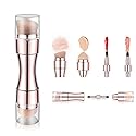 Bling Toman 4 in 1 Makeup Brush, Eyeshadow Eye Lip Face Concealing Blush Foundation Brush All in One Retractable Travel Size Makeup Brush Set (rose Beauty & Personal Care Bling Toman