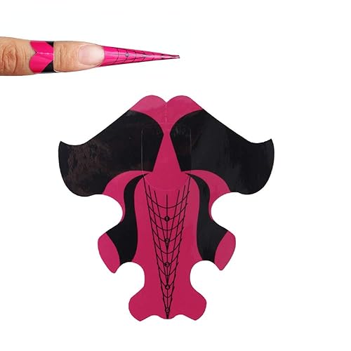 Yigo 100Pcs Nail Form Extension Sticker Self-Adhesive Nail Tips Guide, Gel Nail Stickers for Poly Gel/Extension/Acrylic Nail Molds Builder, Nail Art Beauty & Personal Care yigo