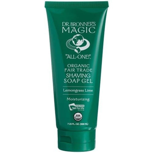 Dr. Bronner's Magic "All-One!" Organic Fair Trade Shaving Soap Gel, Lemongrass Lime, 7-Ounce Tubes (Pack of 3) Beauty and Personal Care Dr. Bronner's