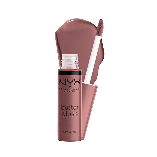 NYX PROFESSIONAL MAKEUP Butter Gloss, Non-Sticky Lip Gloss - Cinnamon Roll (Dusty Nude Mauve) Beauty & Personal Care NYX PROFESSIONAL MAKEUP