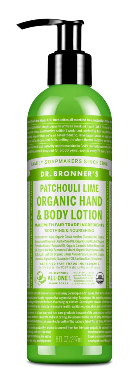 Dr. Bronner's Body lotion patchouli lime 8 oz by Dr. Bronner's Beauty & Personal Care Dr. Bronner's