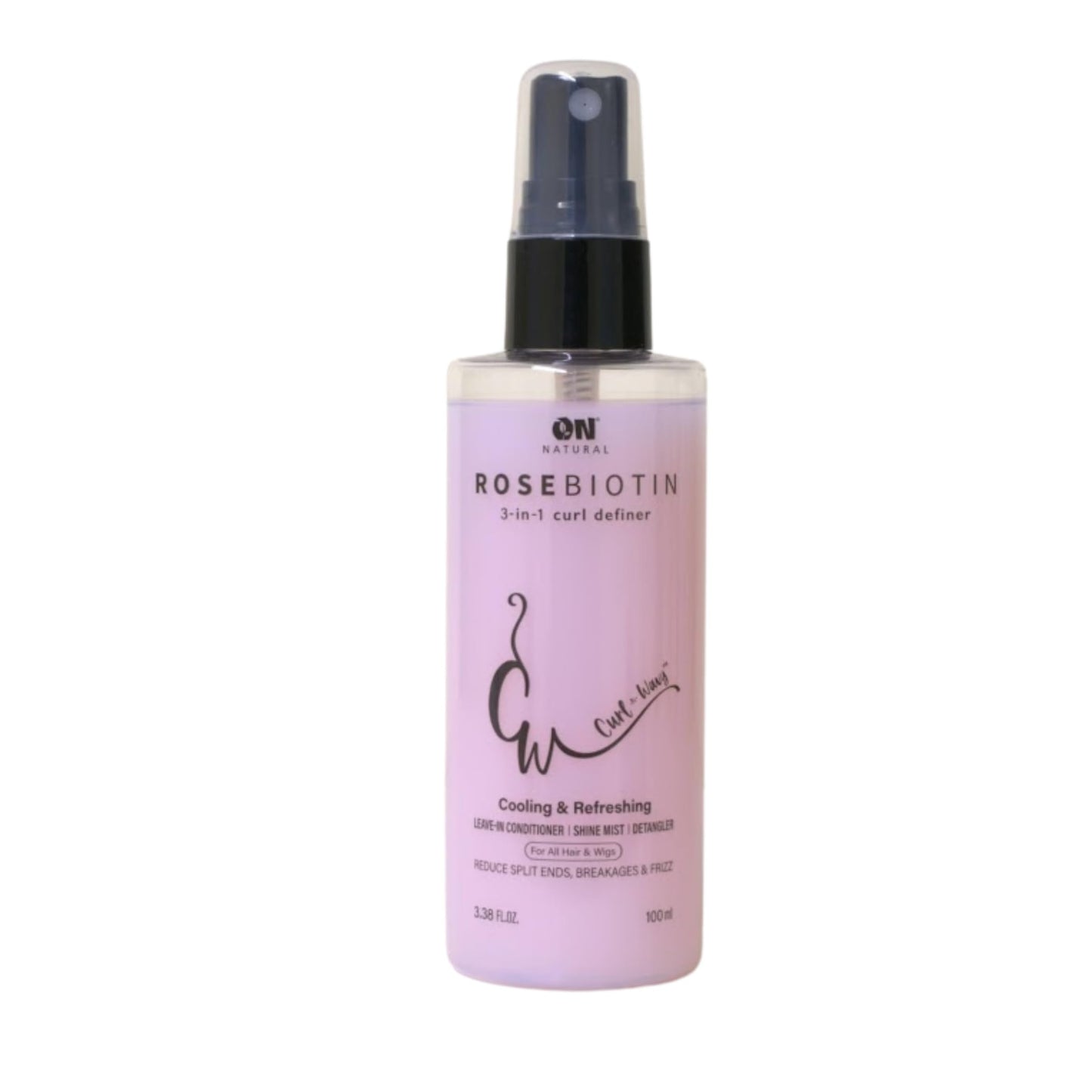 On Natural Curl-N-Wavy 3-in-1 Curl Definer (3.4 OZ, Rose Biotin) Beauty & Personal Care On Natural