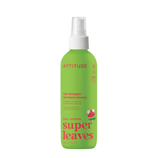 ATTITUDE Rinse-free Hair Detangler Spray for Kids, EWG Verified Leave In Product, Plant- and Mineral-Based Ingredients, Vegan, Watermelon & Coco, 8 Fl Beauty & Personal Care ATTITUDE