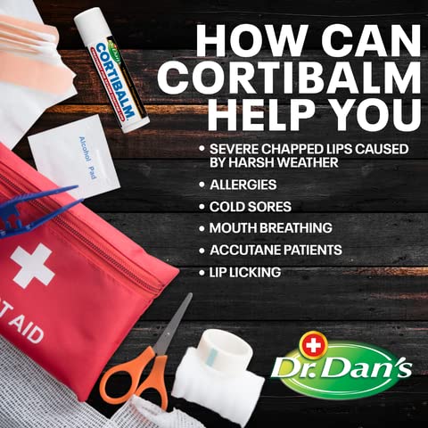 Dr. Dan's Cortibalm-5 pack- for Dry Cracked Lips Healing Lip Balm for Severely Chapped Lips - Designed for Men, Women and Children Beauty & Personal Care Dr. Dan's