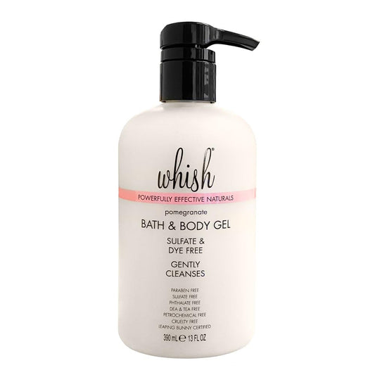 Whish Beauty Pomegranate Body Wash - Moisturizing Bath & Body Gel for Women - Gentle on Sensitive Skin with Shea Butter & Aloe - Sulfate & Paraben Beauty & Personal Care Whish