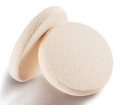 OWLFAVO 2pcs Round Makeup Sponges with 1 Travel Case, Beauty Face Primer Compact Powder Puff, Blender Sponge Replacement for Cosmetic Flawless Beauty & Personal Care OWLFAVO