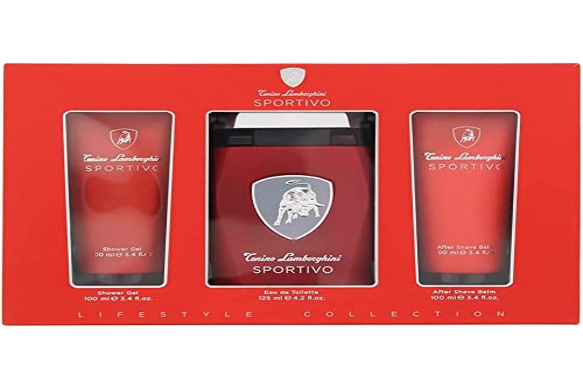 Lamborghini Sportivo by Tonino Lamborghini Gift Set - 4.2 oz Eau De Toilette Spray + 3.4 oz Shower Gel + 3.4 oz After Shave Balm Beauty & Personal Care Tonino Lamborghini Golf
