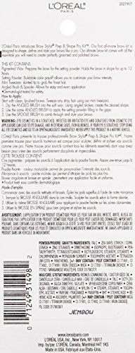 L'Oréal Paris Brow Stylist Prep and Shape Pro Brow Kit, Medium To Dark, 0.12 oz. Beauty & Personal Care L'Oreal Paris
