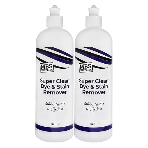 Super Clean Dye & Stain Remover - Gentle 16 oz (2 Pack) Formula for Hair Color Stains on Skin & Hair | pH Balanced & Sensitive Skin Safe Beauty & Personal Care MBS Supplies
