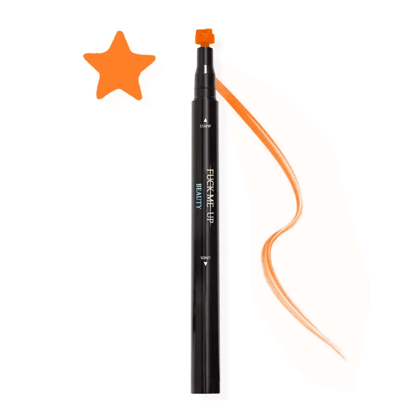 FMU Beauty UFO Body Art Stamp + Pen Liner for Bright Colorful Festival Makeup (Supernova - Orange Star) Beauty & Personal Care Fuck Me Up Beauty