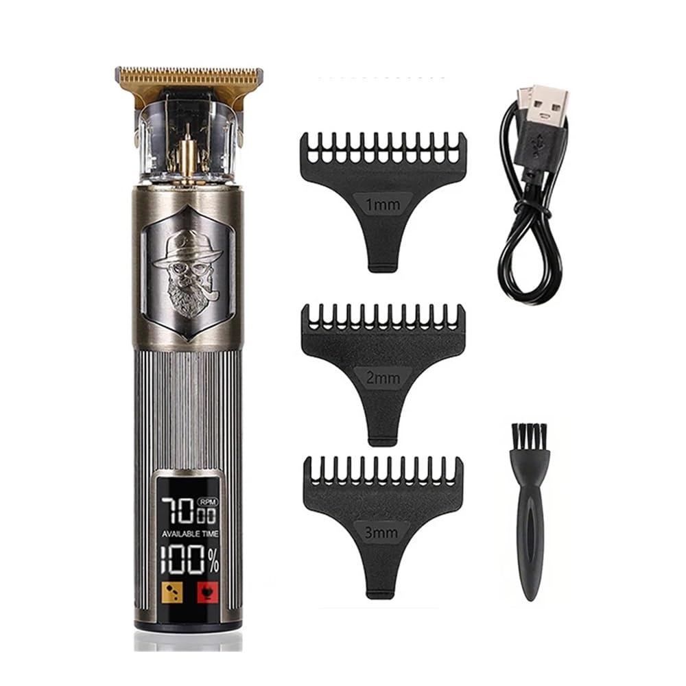 EWKYLSEM Razors Popular Retro T9 Electric Hair Cutting Machine, USB Charging use Cordless use Hair Clipper, Professional Grade Hair Trimmer(Striped Beauty and Personal Care EWKYLSEM