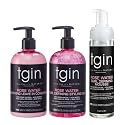 tgin The Styling Package: Rose Water Leave In Conditioner, Defining Gel and Mousse - Gift Set - Curls - Color safe - Wavy - Detangle - Low Porosity Beauty & Personal Care Thank God It's Natural