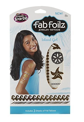 Shimmer and Sparkle Fab Foilz Body Art - Island Girl by Shimmer and Sparkle Beauty & Personal Care Character Options