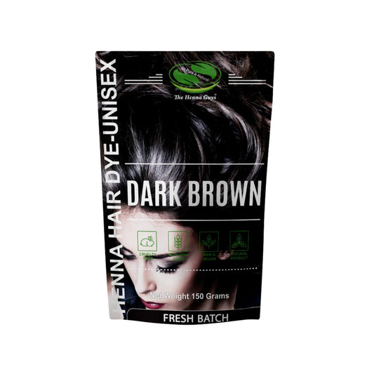 1 Pack Of Dark Brown Henna Hair & Beard Color/Dye 150 Grams - Natural Hair Color, Plant-based Hair Dye - The Henna Guys Beauty & Personal Care The Henna Guys