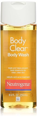 Neutrogena Body Clear Acne Body Wash with Glycerin & Salicylic Acid Acne Medicine for Acne-Prone Skin, Non-Comedogenic, 8.5 fl. oz (Pack of 2) Beauty & Personal Care Neutrogena
