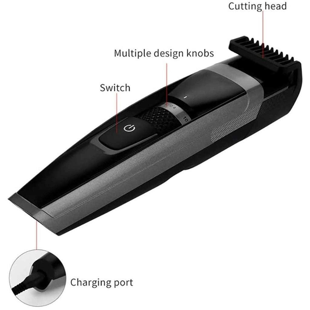 ZUIAI Rechargeable Hair Clipper, Men's Washable Hair Clipper, Professional Blade, Adult Shaving Hair Clipper (black) Beauty and Personal Care ZUIAI