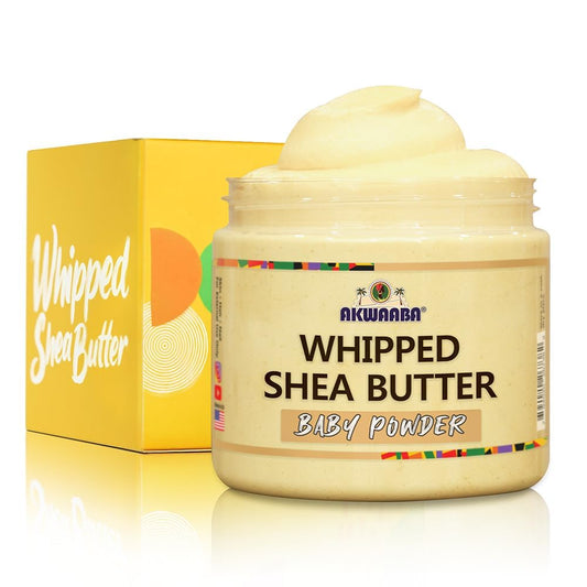 AKWAABA Whipped Shea Butter (Baby Powder) - Nourishes & Moisturizes | Made with Shea Butter | No Dyes & Parabens | 12 oz / 340 g Beauty & Personal Care AKWAABA