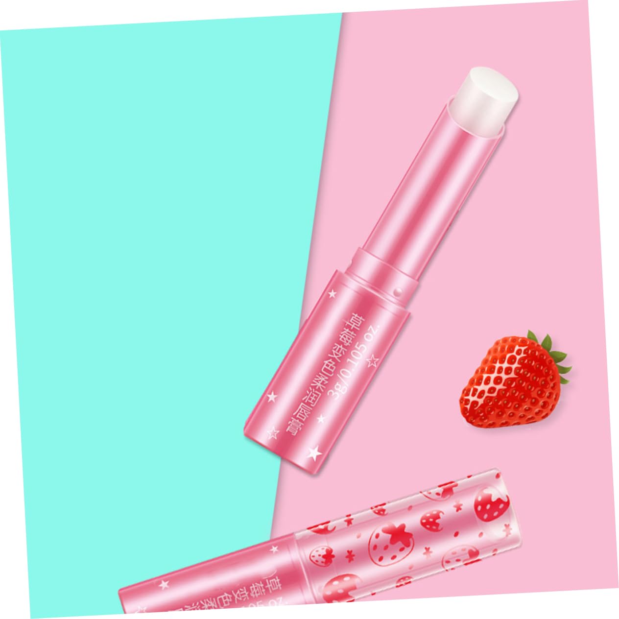 Baluue Natural Strawberry Essence Lip Balm Moisturizing Color Lip Smoother Nourishing Hydration and for Women Beauty and Personal Care Baluue