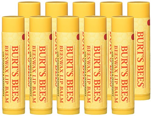 Burt's Bees Beeswax Lip Balm with Vitamin E & Peppermint 0.15 oz (Pack of 10) Beauty & Personal Care Burt's Bees