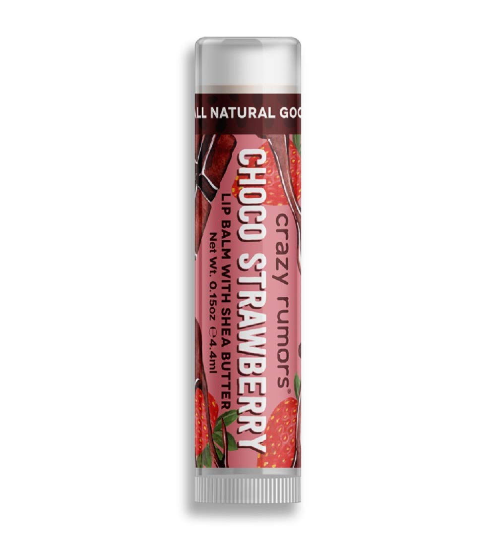 Crazy Rumors Lip Balm with Shea Butter, Choco Strawberry, 0.15 oz (4.4 ml) Beauty and Personal Care Crazy Rumors