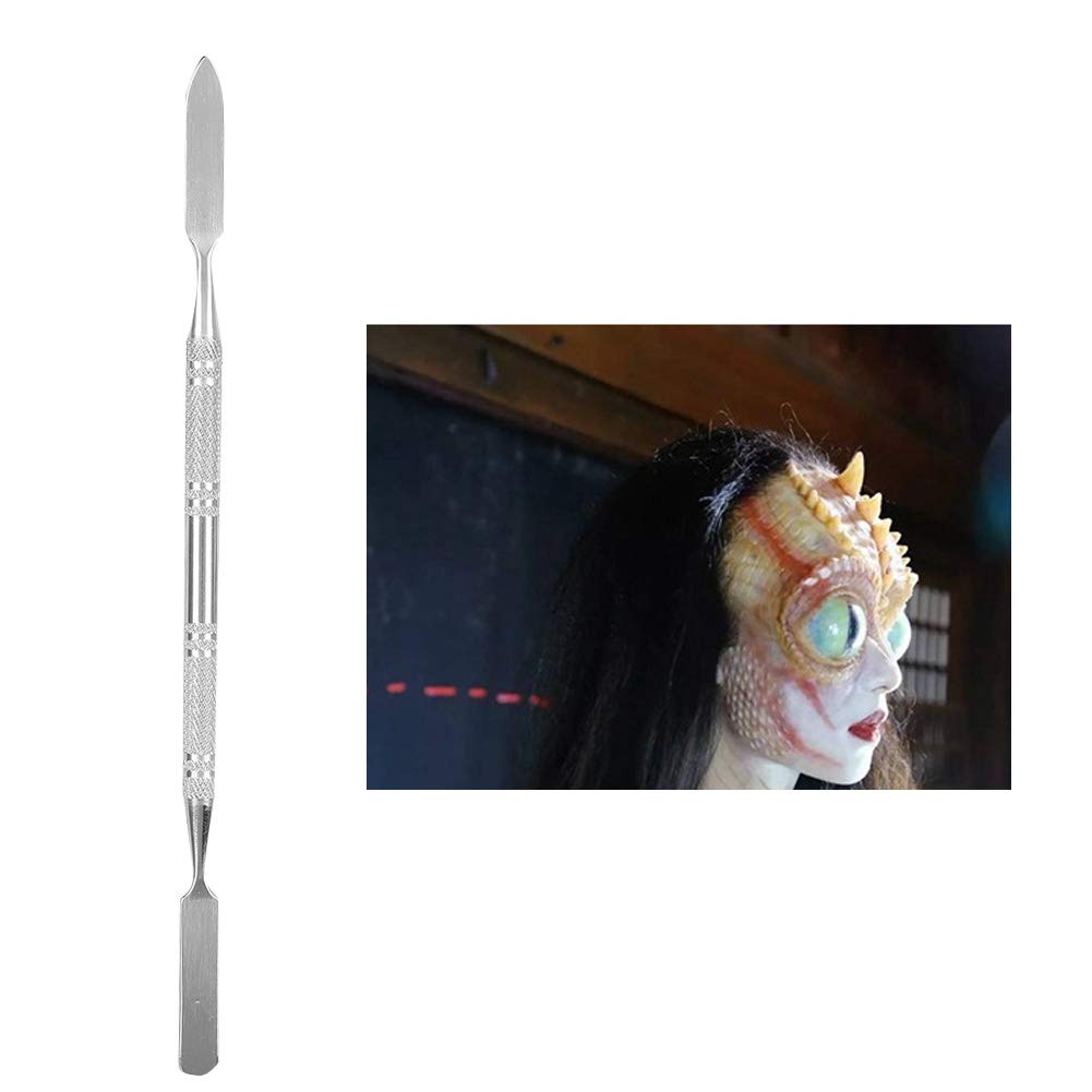 Wax Spatula , Stainless Steel Double Ended Scar Wax Spatula Applicator Special Effects FX Makeup Tool for Mixing Cosmetics (L) Beauty and Personal Care Pilipane