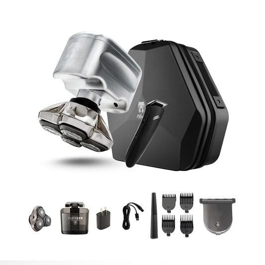 Skull Shaver Pitbull Diamond PRO Head & Face Shaver - Waterproof Cordless Electric Shaver - Metal Body - Baby Beast Trimmer - Travel Case - Gift Beauty and Personal Care Skull Shaver