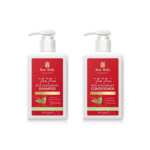 Rose Molly Tea Tree Bye Dandruff Shampoo and Conditioner Set, 9.46 fl oz Beauty & Personal Care Rose Molly