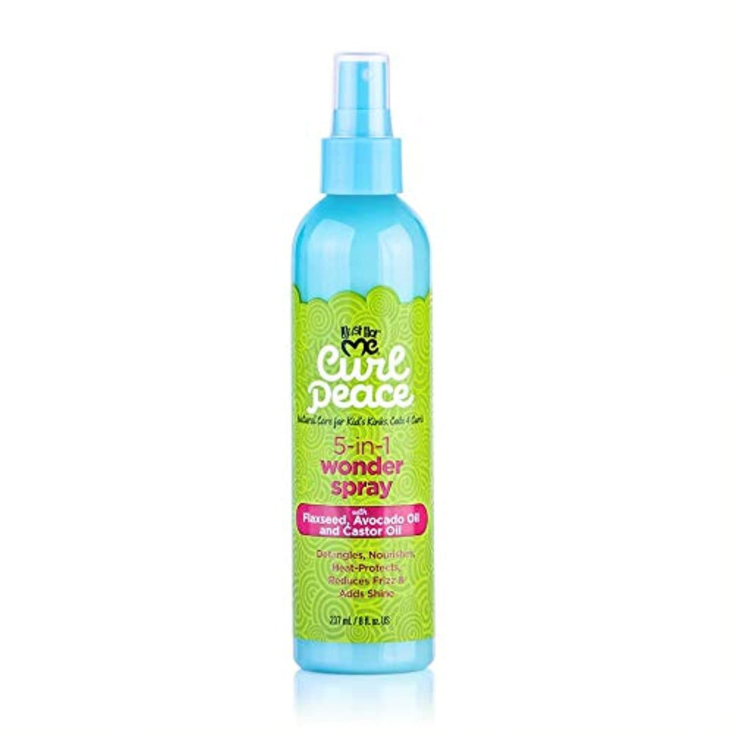 Just For Me Curl Peace 5-In-1 Wonder Spray - Detangles, Nourishes, Heat-Protects, Reduces Frizz, Adds Shine, Contains Flaxseed, Avocado Oil, Castor Beauty & Personal Care Just For Me