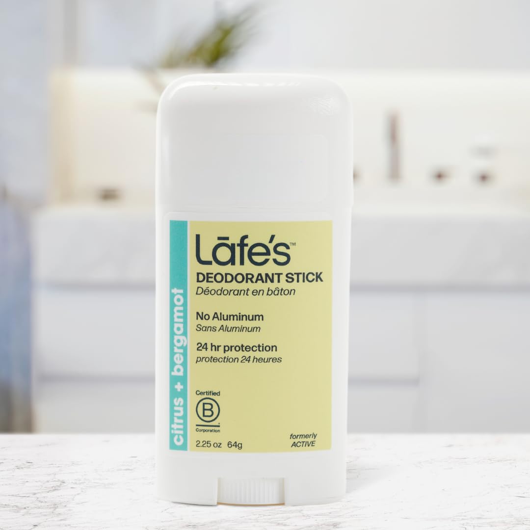 Lafe's Natural Bodycare Twist Stick Deodorants Active Twist Stick 2.5 OZ (Pack Beauty and Personal Care Lafe's