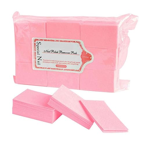 Aysekone 600 Pieces Pink Lint Free Nail Wipes Gel Polish Remover Cotton Pads for Manicure and Nail Art Beauty & Personal Care Aysekone
