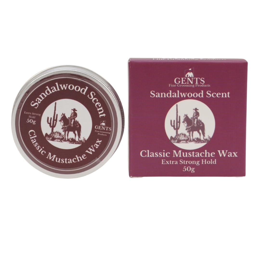 G.B.S Gents Strong Hold Sandalwood Mustache Wax, Easy Application, Restyleable, long lasting hold Beauty and Personal Care G.B.S