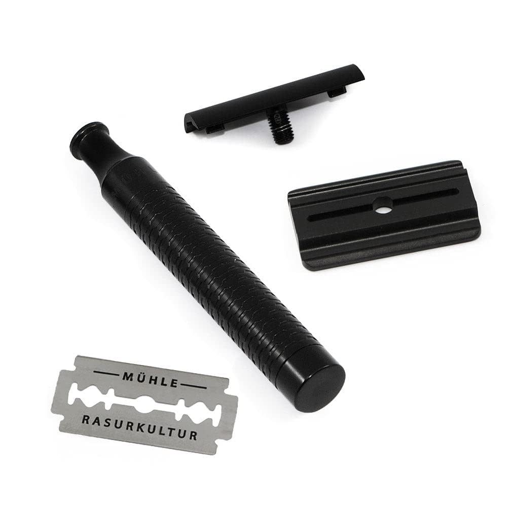 MÜHLE ROCCA Jet Black Stainless Steel Safety Razor Beauty and Personal Care MÜHLE